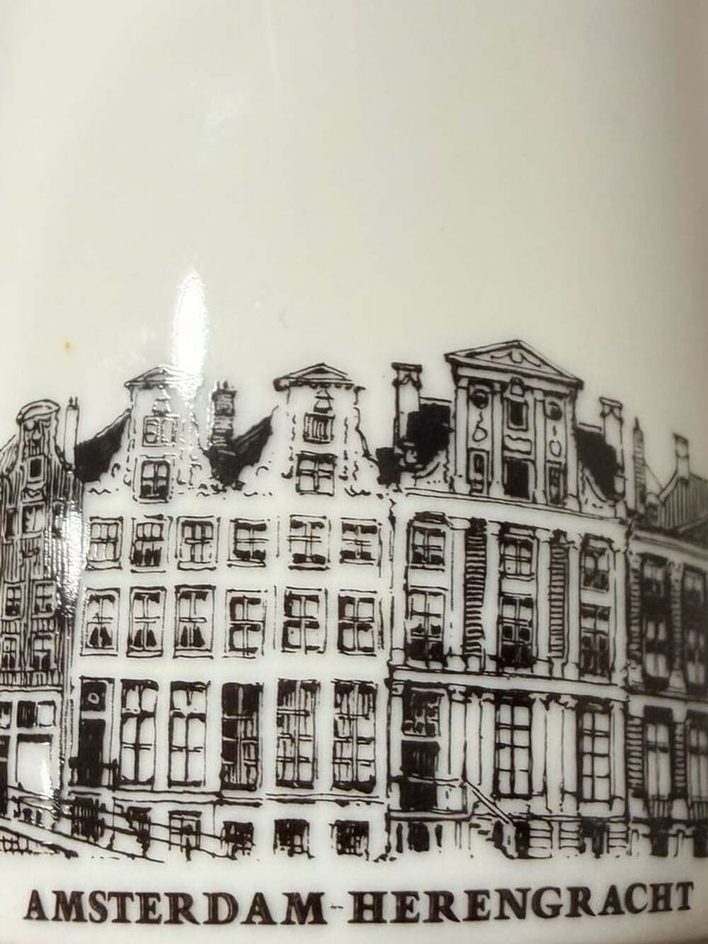 Vintage 1960s Villeroy & Boch Amsterdam Canal Houses Set of 4 Cups